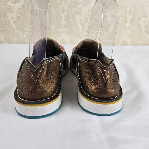 ARIAT Size 6B Copper Metallic/Rainbow Blanket Cruiser Leather Slip On Shoes - Picture 3 of 16